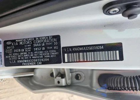 2016 Kia Rio Lx from USA, damaged, VIN KNADM4A32G6559284